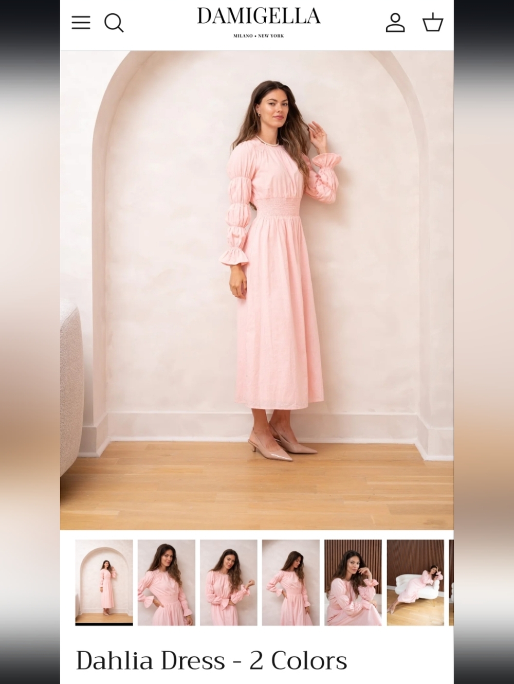 Dahlia Pink Midi Dress